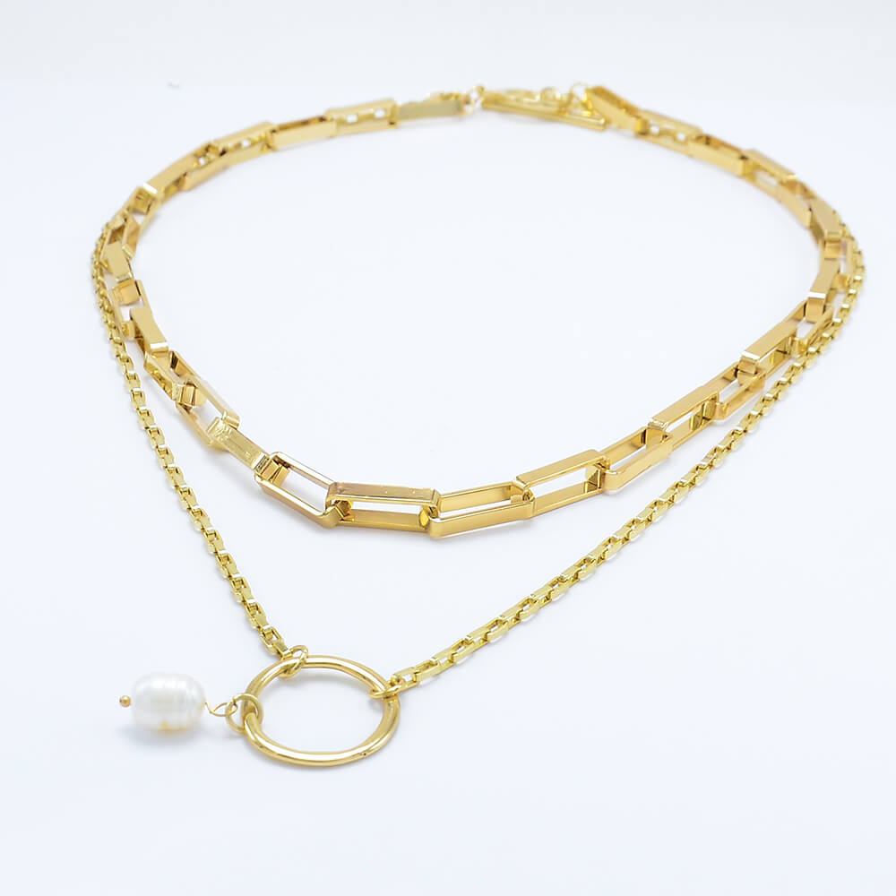 2 Layer Gold Chain Necklace