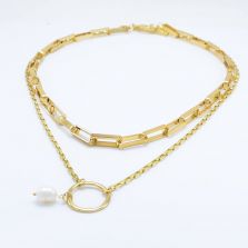 2 Layer Gold Chain Necklace 2 Layer Gold Chain Necklace