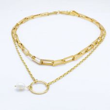 2 Layer Gold Chain Necklace