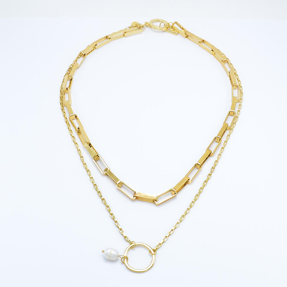 2 Layer Gold Chain Necklace