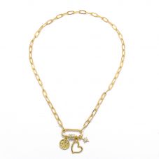 Carabiner Gold Chain Necklace