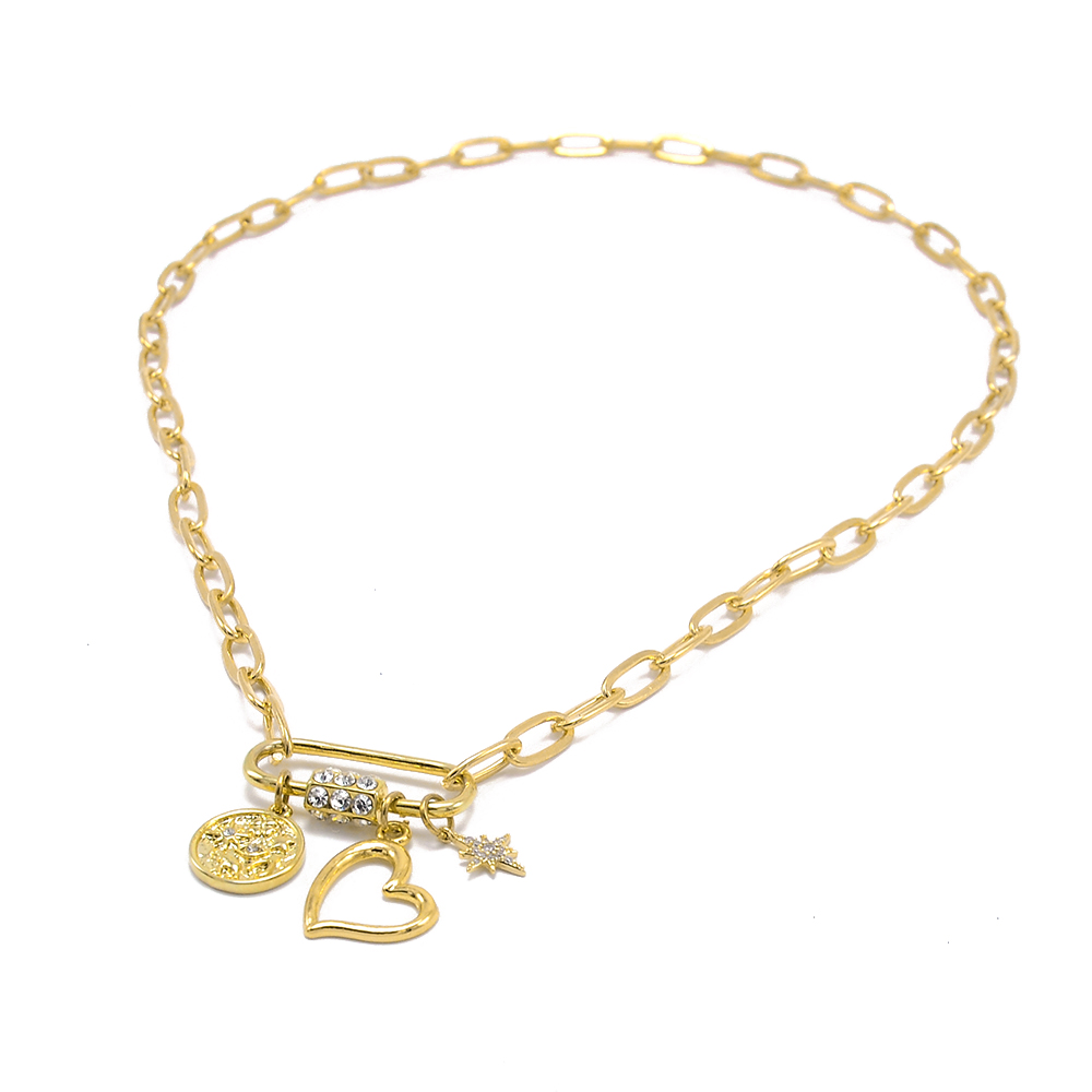 Carabiner Gold Chain Necklace