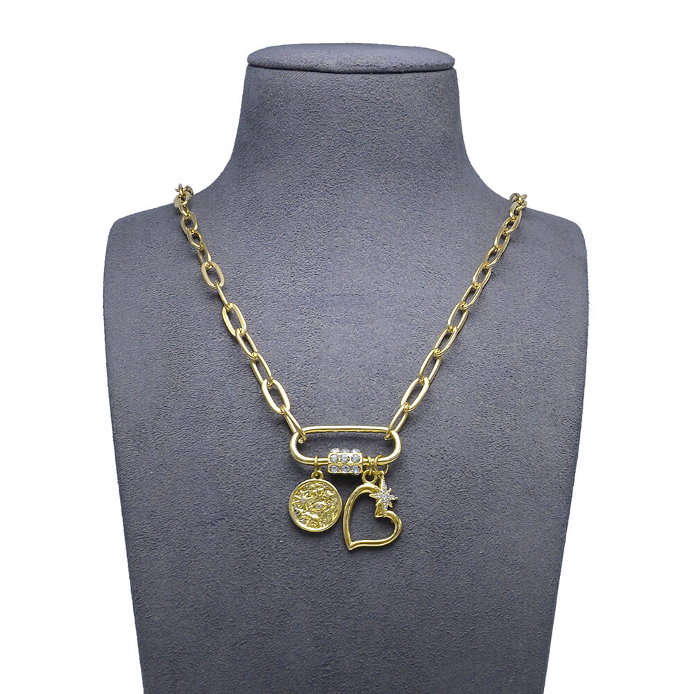 Carabiner Gold Chain Necklace