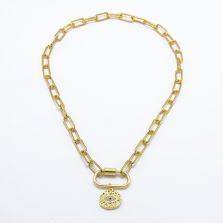 Carabiner Gold Chain Necklace Carabiner Gold Chain Necklace