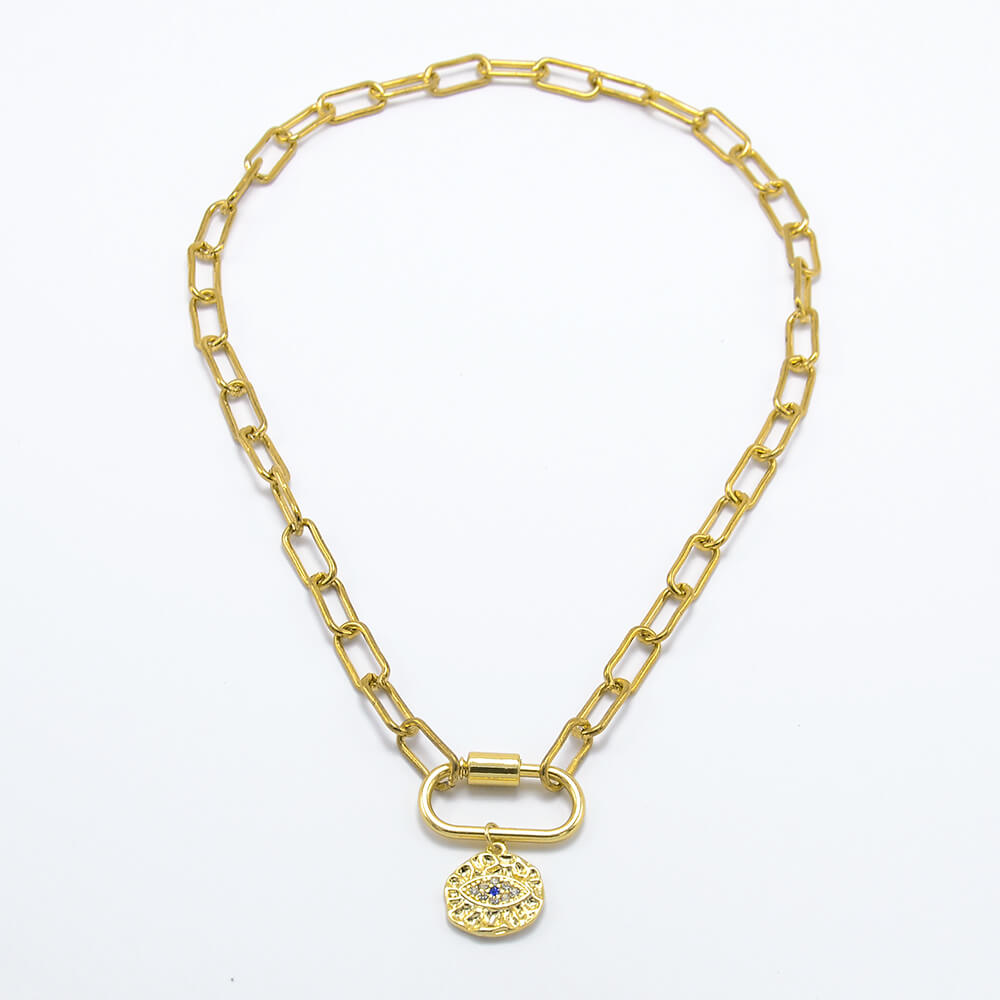 Carabiner Gold Chain Necklace