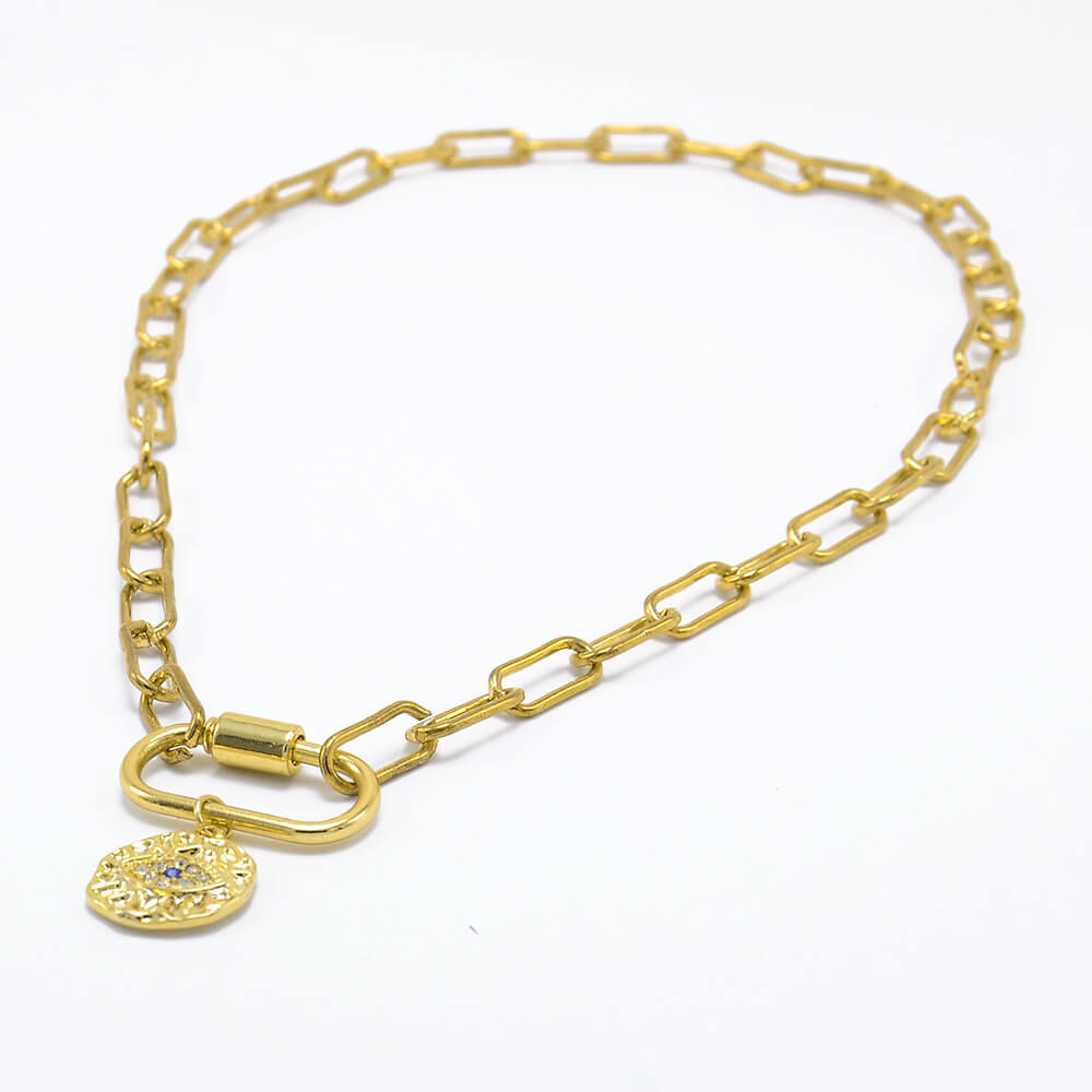 Carabiner Gold Chain Necklace