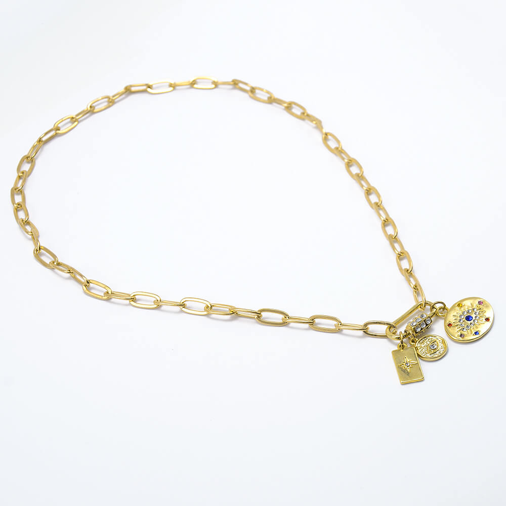 Paperclip Gold Chain Necklace