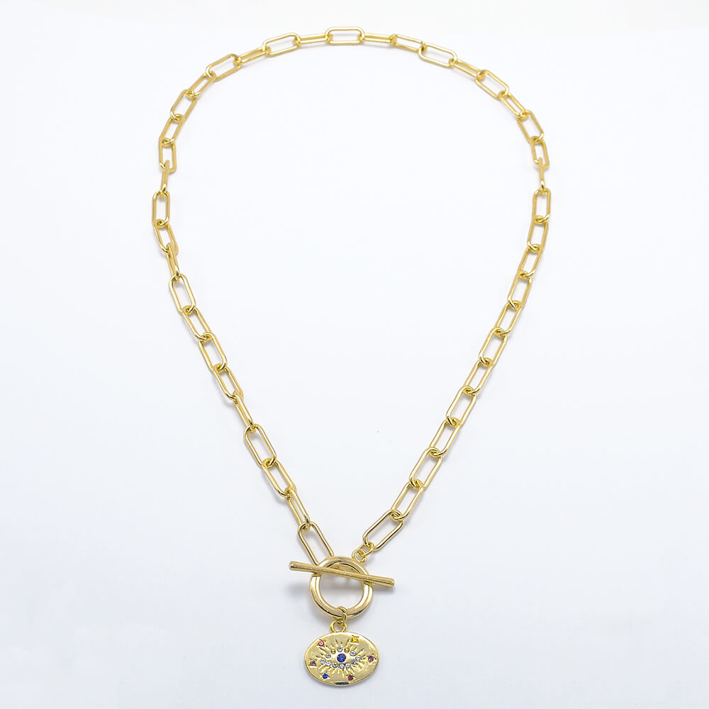 Paperclip Gold Chain Necklace