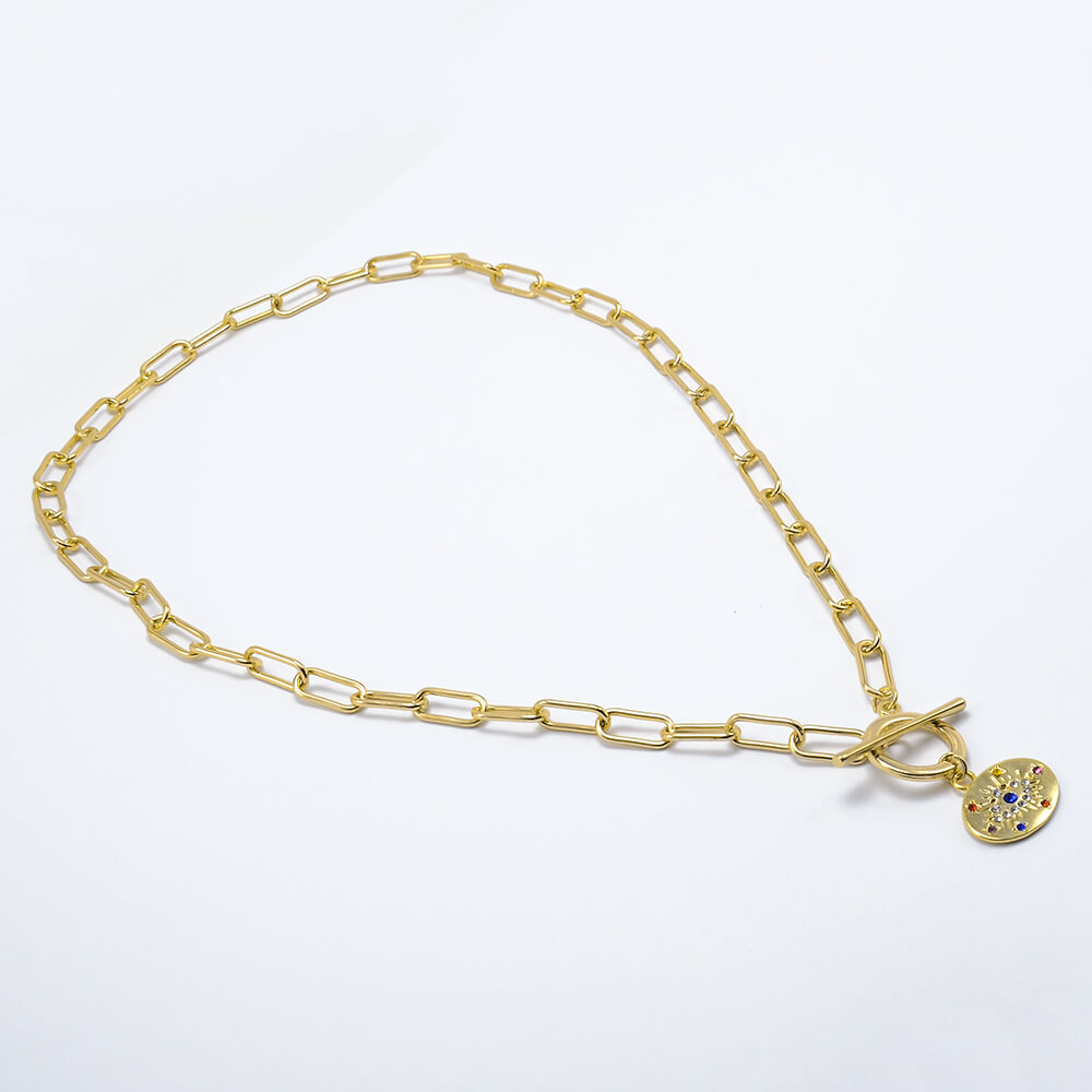 Paperclip Gold Chain Necklace