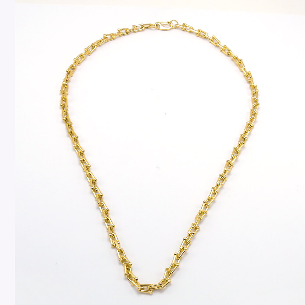 U Shaped Gold Chain Necklace