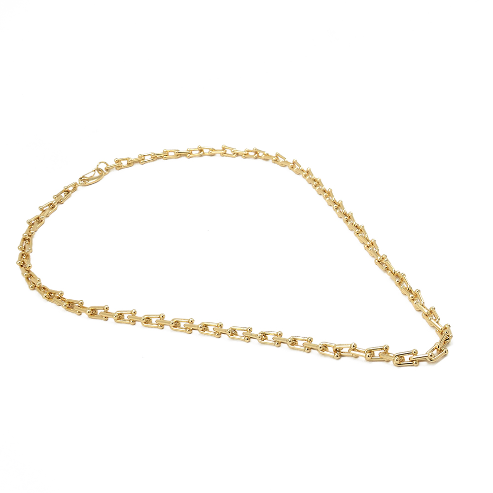 U Shaped Gold Chain Necklace
