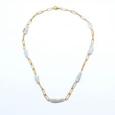 Paperclip Gold Chain Necklace