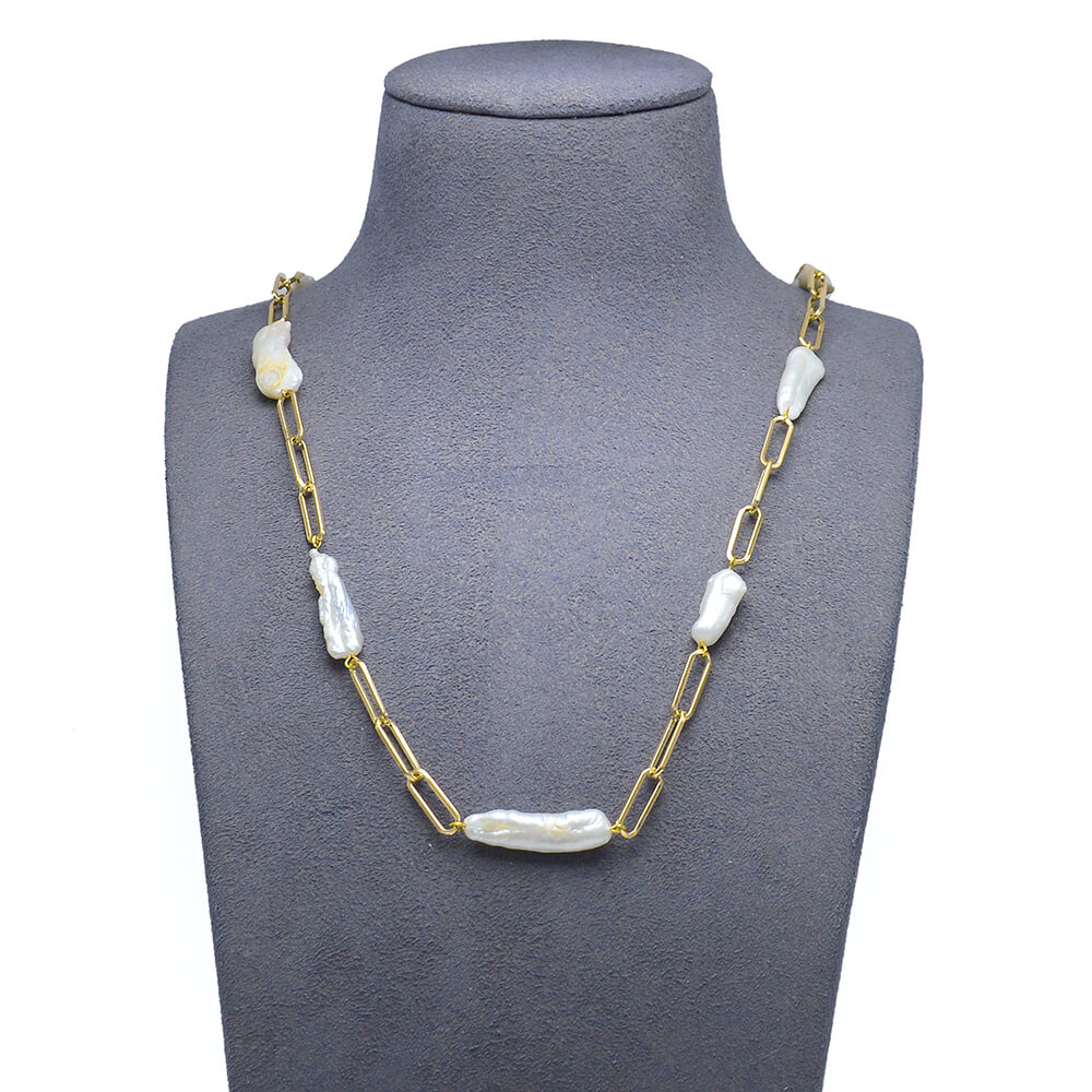 Paperclip Gold Chain Necklace