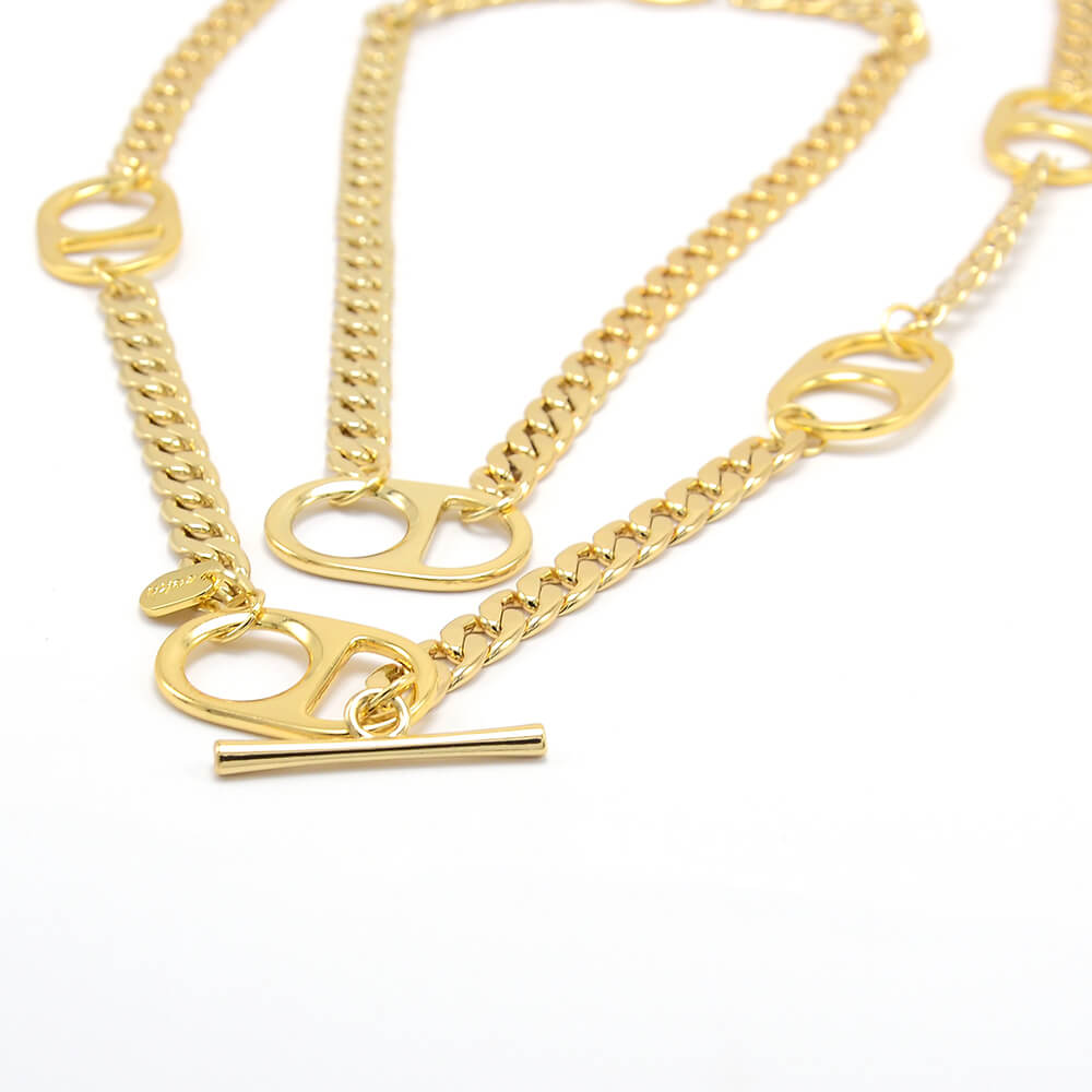 3 Layer Gold Chain Necklace