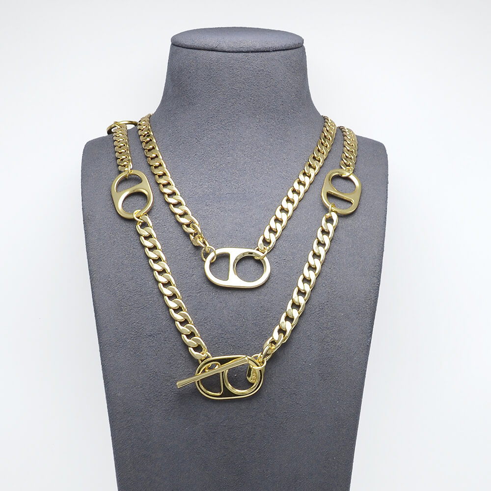 3 Layer Gold Chain Necklace