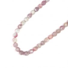 Gemstone Beads Pink Tourmaline Faceted Round Beads