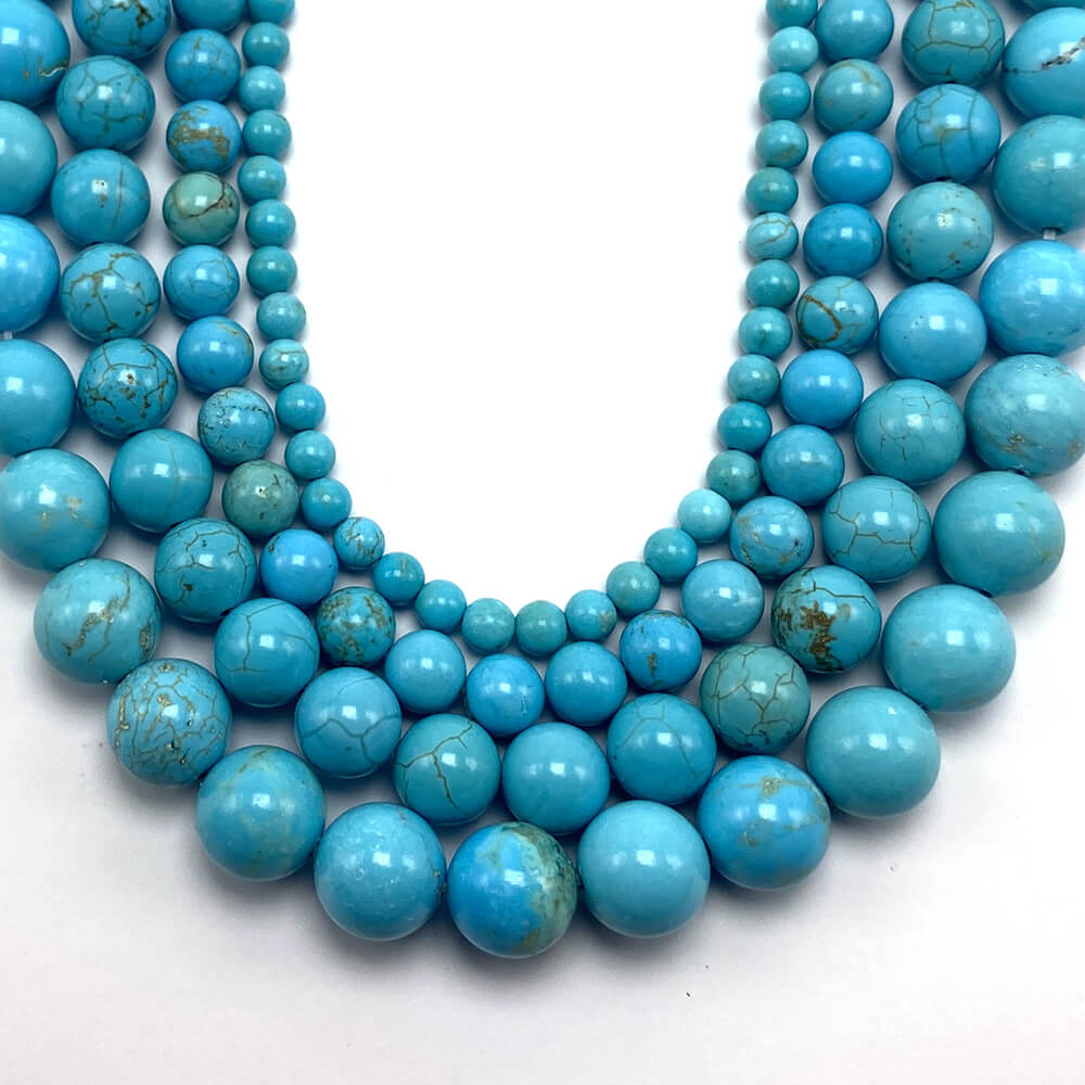 4/6/8/10mm Turquoise Round Beads