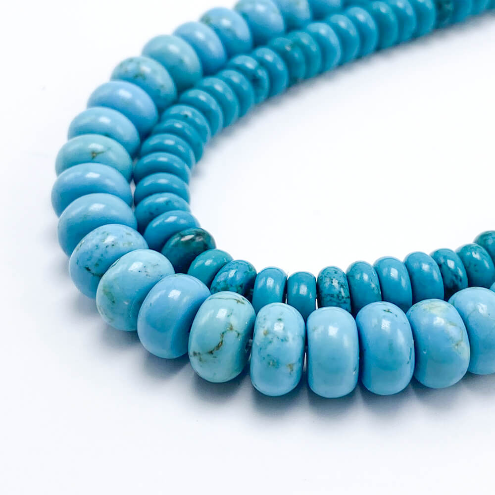 3*6mm Turquoise Faceted Rondelle Beads