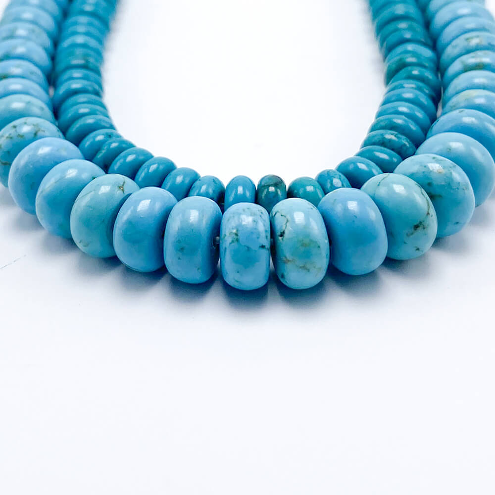 3*6mm Turquoise Faceted Rondelle Beads