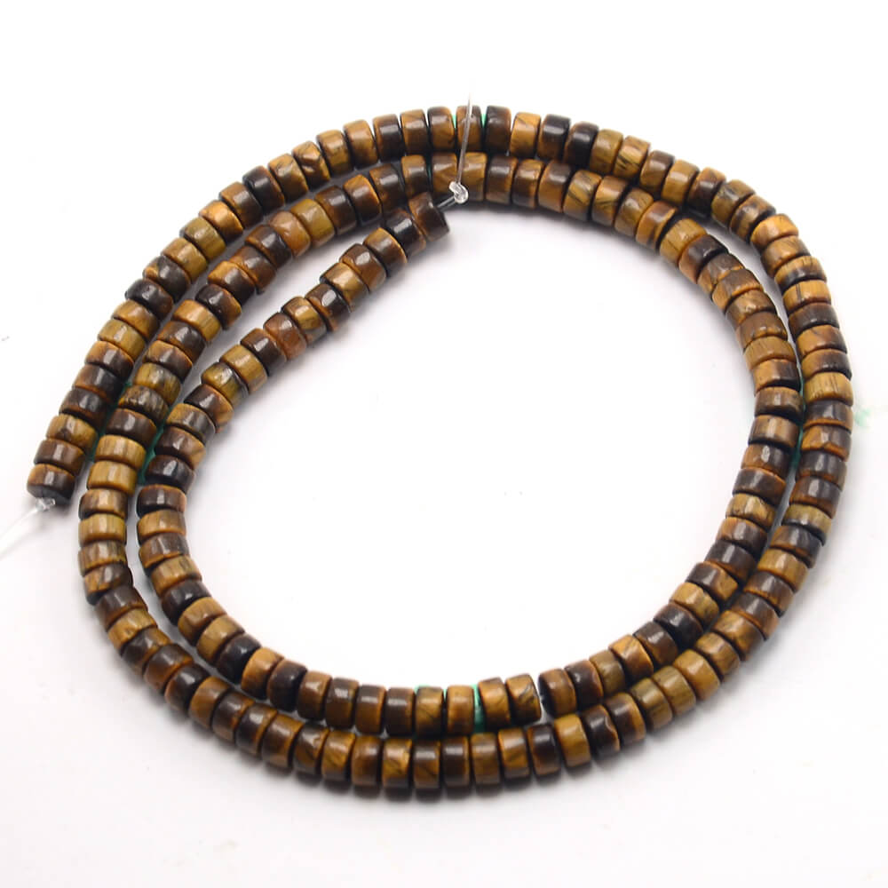 Natural Gemstone Heishi Beads Wheel Shape