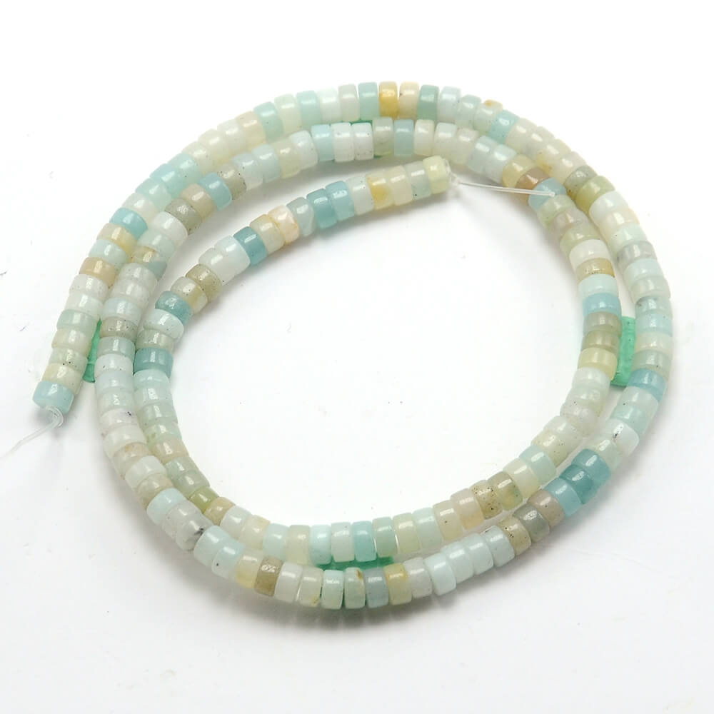 Natural Gemstone Heishi Beads Wheel Shape