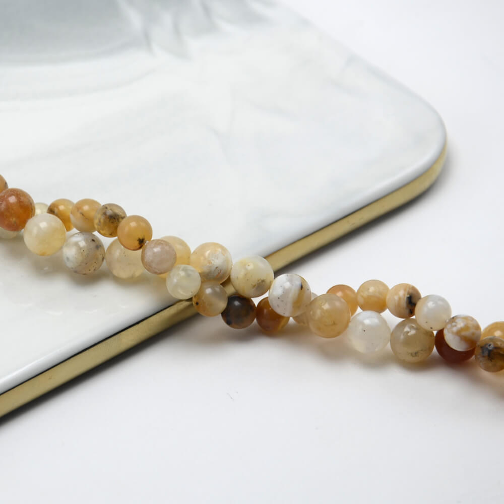 Yellow Opal Round Beads