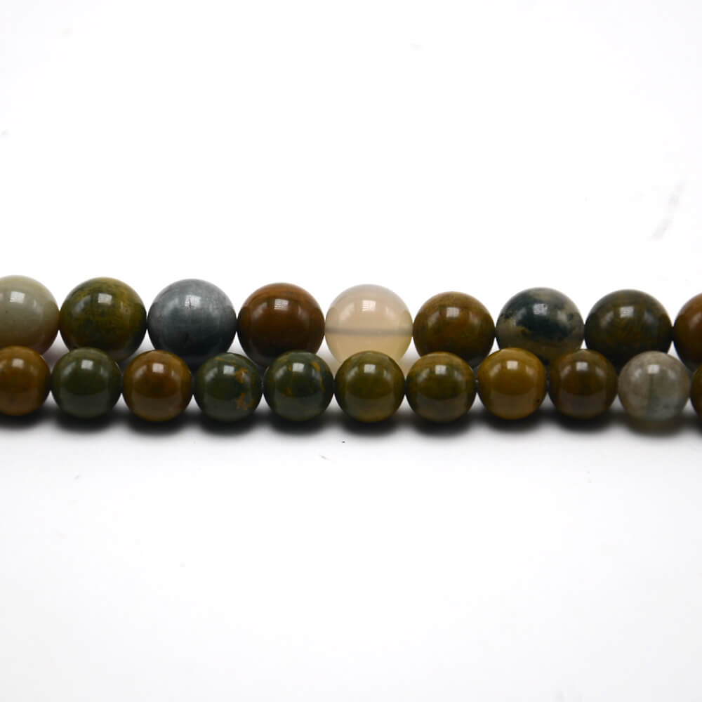 Wholesale Ocean Jasper Round Beads Strands – Natural Gemstone Loose Beads Manufacturer