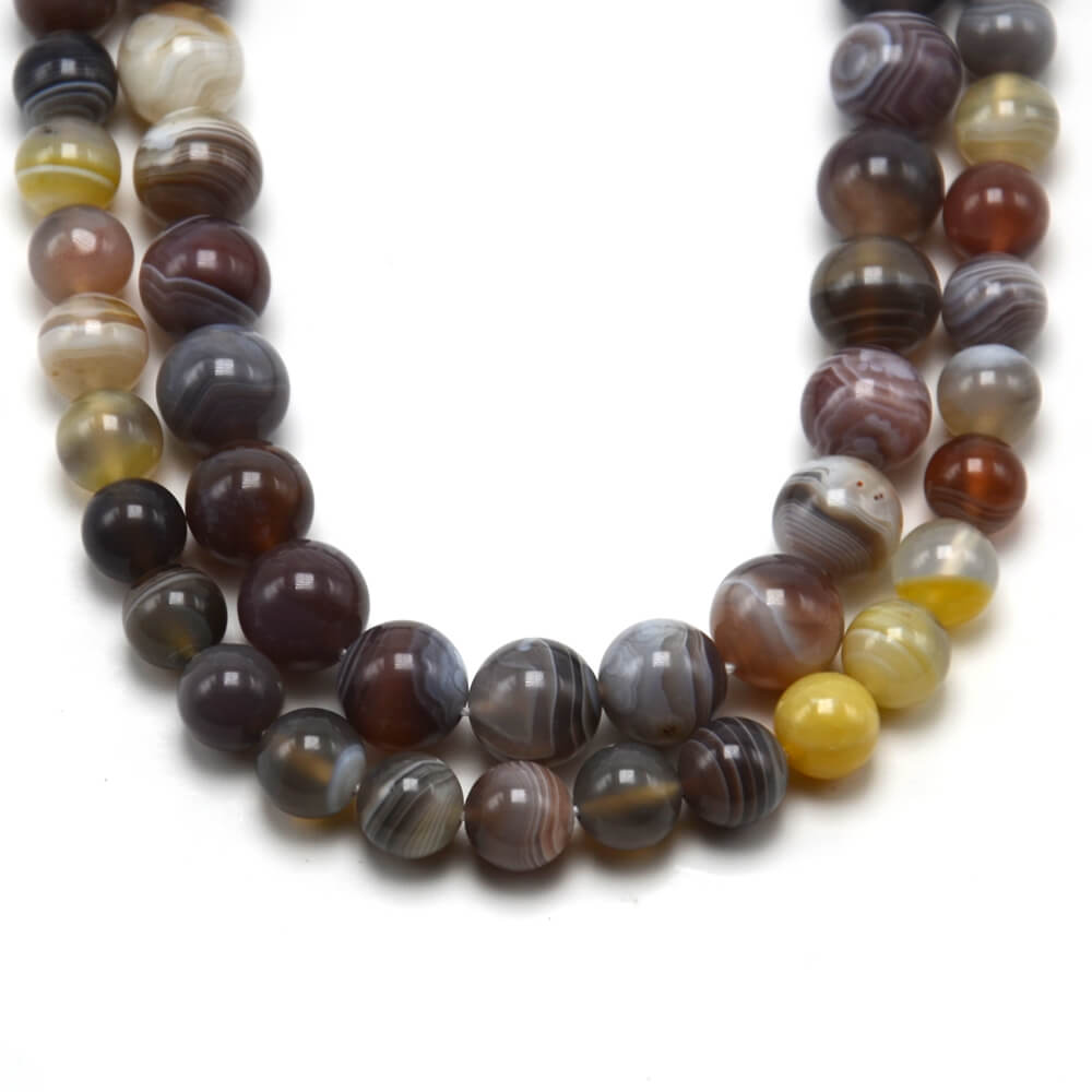 2023 Botswana Agate Round Beads manufacturer made in china