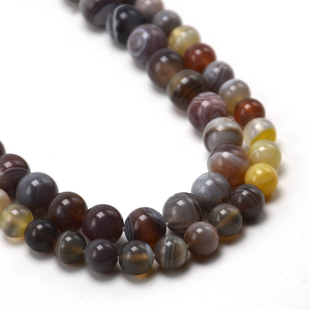 2023 Botswana Agate Round Beads manufacturer made in china