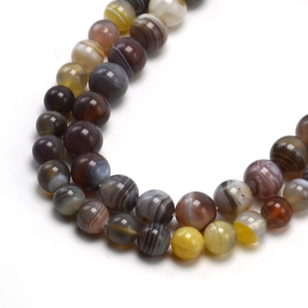 2023 Botswana Agate Round Beads manufacturer made in china