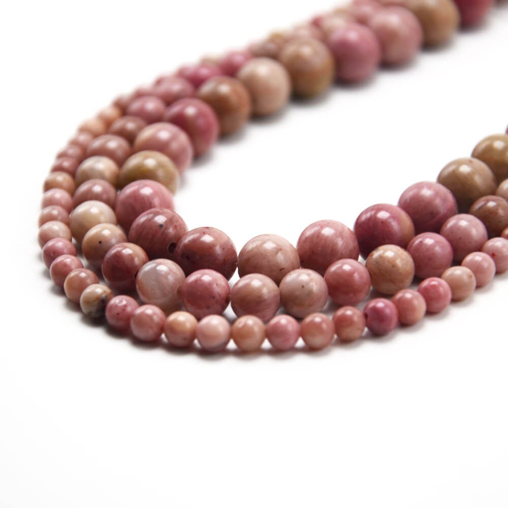2023 wholesale natural stone Red Serpenggiante Round Beads