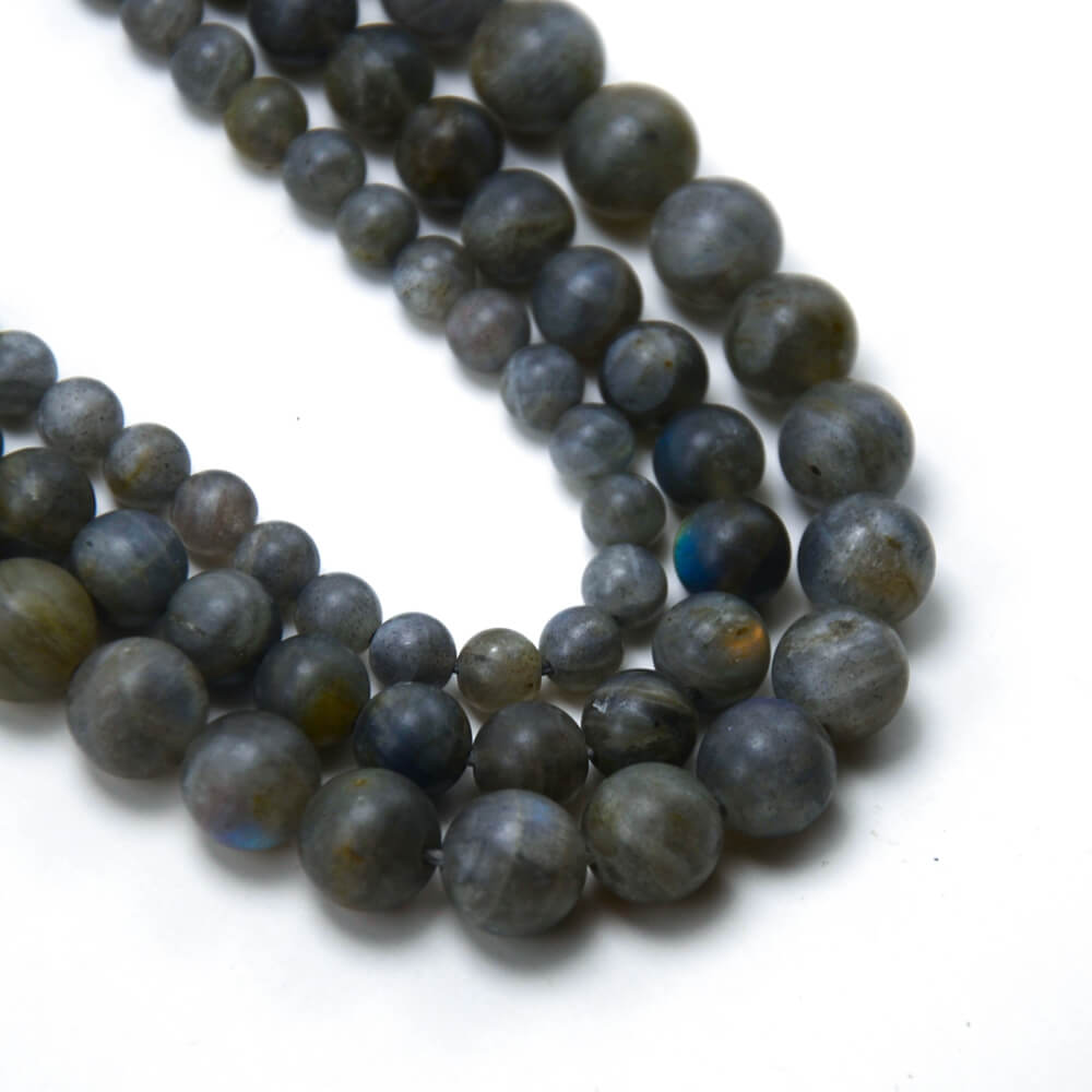 2023 natural stone wholesale Grade A Matte Labradorite Round Beads