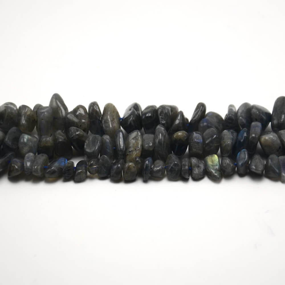 Wholesale Labradorite Tooth Beads Strands – Natural Stone Pendant Beads with Blue Flash (15.5 Inch)