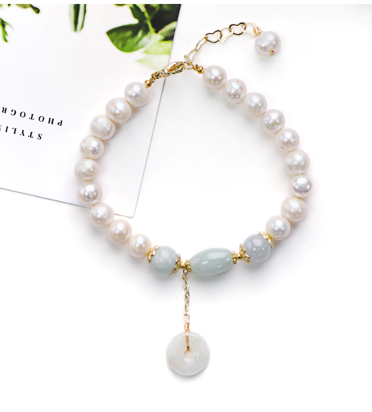 Hot Sale Hetian Jade Bracelet Simple Peace Buckle Jewelry Gift for Women