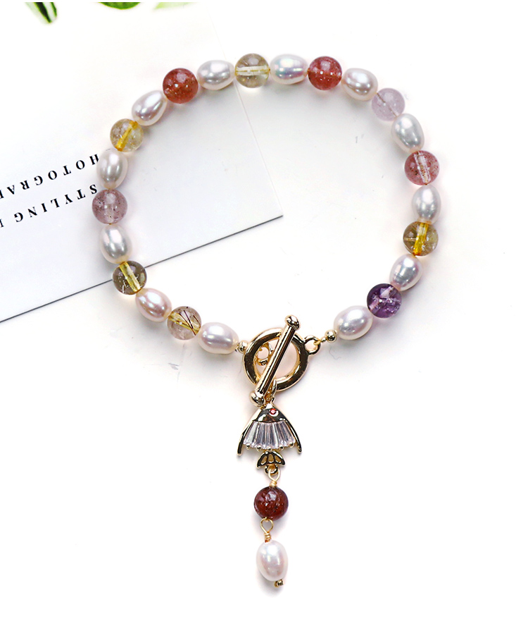 Wholesale Nature Freshwater Pearl Bracelet Baroque Pearl Bracelet with 14K Gold Plating