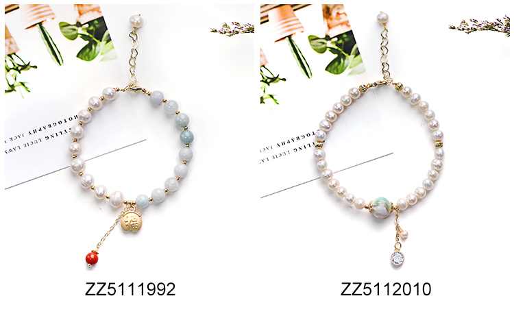 Wholesale Nature Freshwater Pearl Bracelet Baroque Pearl Bracelet with 14K Gold Plating