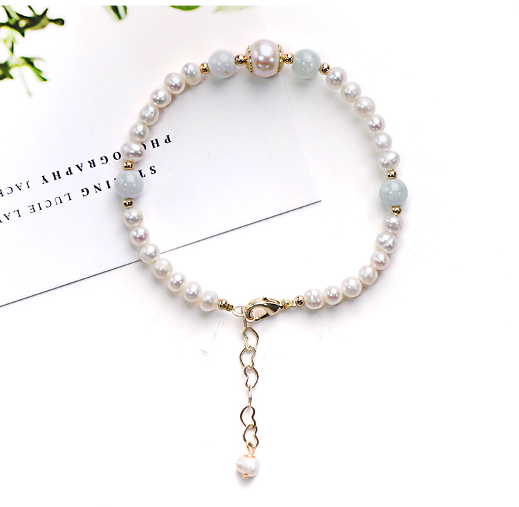 Wholesale Nature Freshwater Pearl Bracelet Baroque Pearl Bracelet with 14K Gold Plating