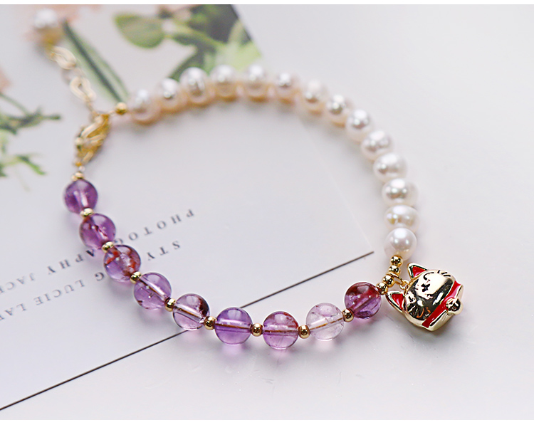 Wholesale Nature Freshwater Pearl Bracelet Baroque Pearl Bracelet with 14K Gold Plating