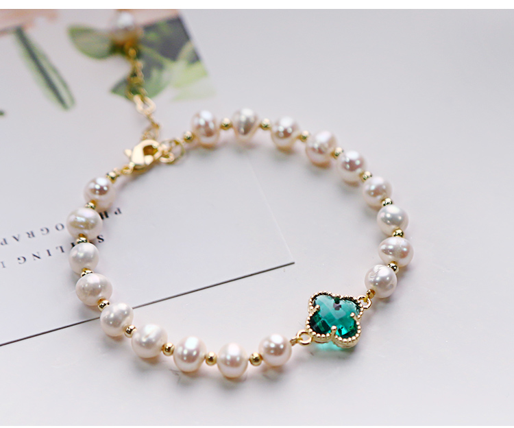 Wholesale Nature Freshwater Pearl Bracelet Baroque Pearl Bracelet with 14K Gold Plating