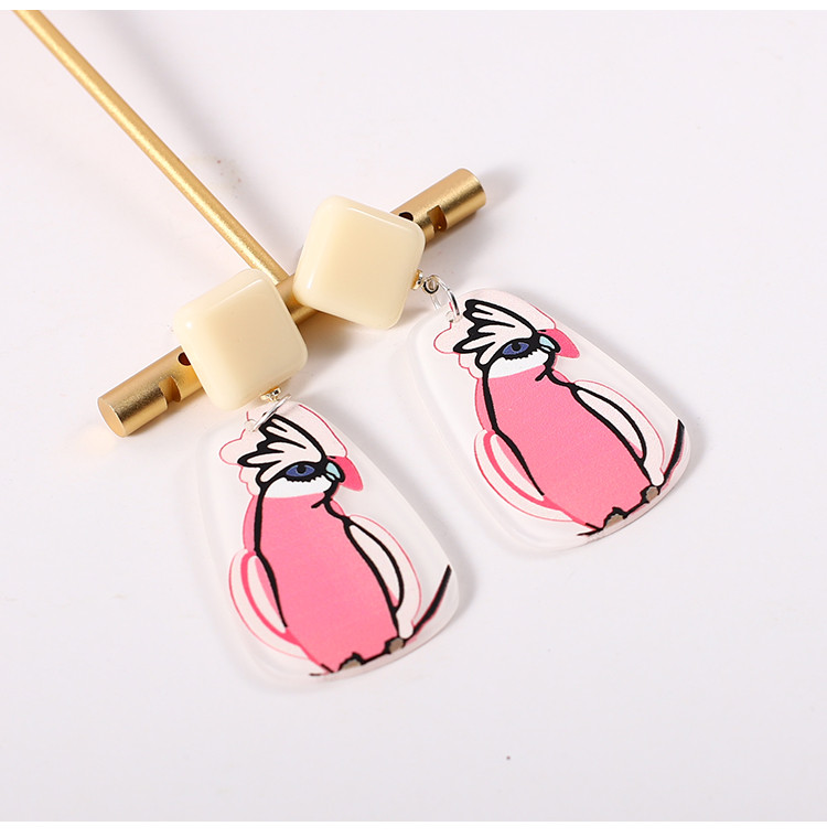 Wholesale Animals Earring 3D Print Acetic Acid Material 3D Printing Acrylic Earrings