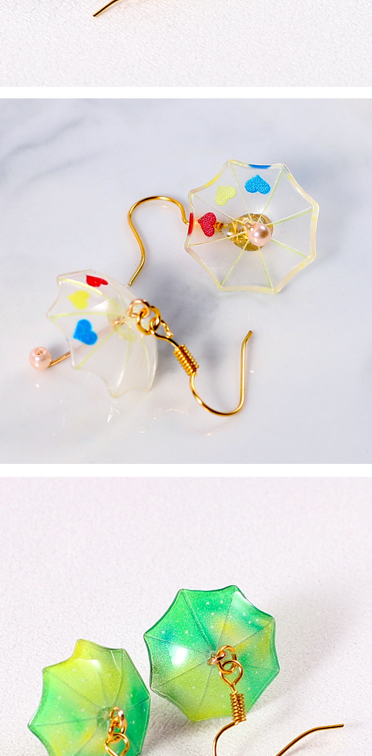 Fashion Acetic Acid Material Mini Umbrella Earring Resin Drop Earrings for Women