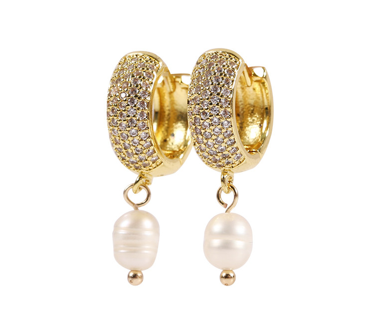 Natural Freshwater Baroque Pearl Earrings 2021 Dangle Simple Fashion Gold Plated Earrings Jewelry for Women