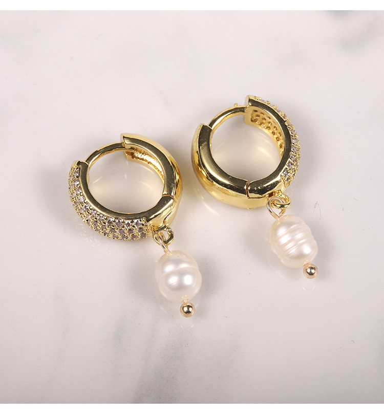 Natural Freshwater Baroque Pearl Earrings 2021 Dangle Simple Fashion Gold Plated Earrings Jewelry for Women