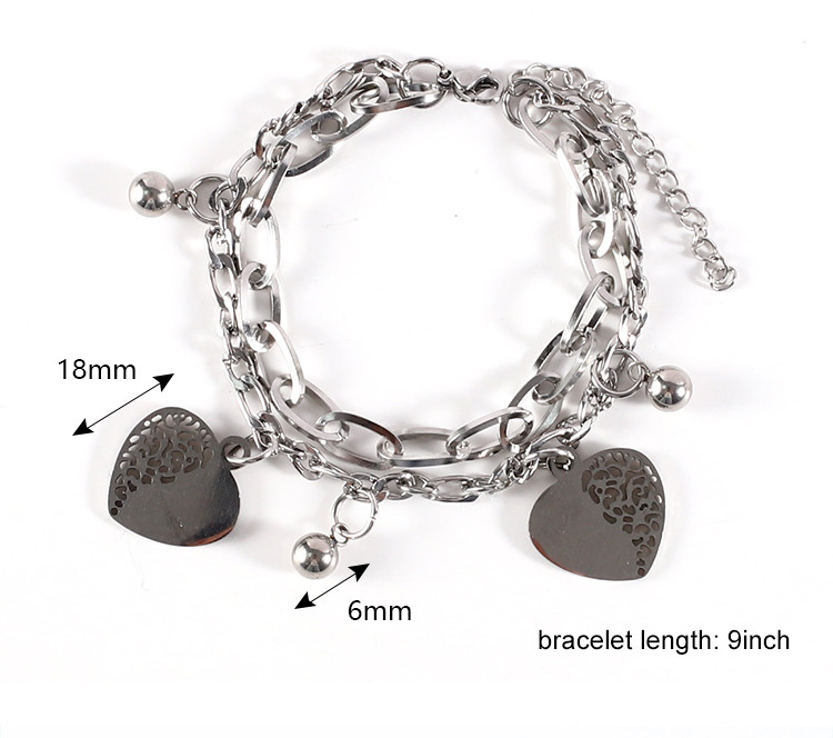 High Quality 304 Stainless Steel Chain HipHop Life Tree Charms Bracelet