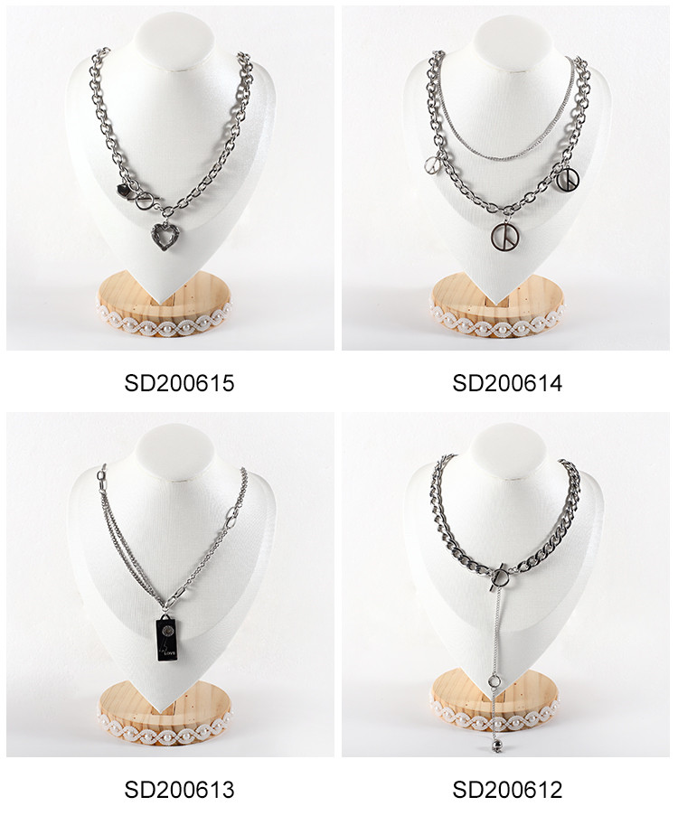 New Arrival 304 Stainless Steel Chain Charms Necklace