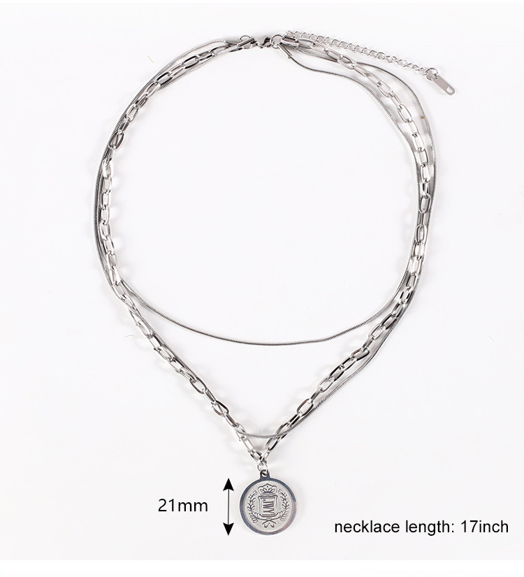 Manufacture 304 Stainless Steel Chain Letter Charms Necklace