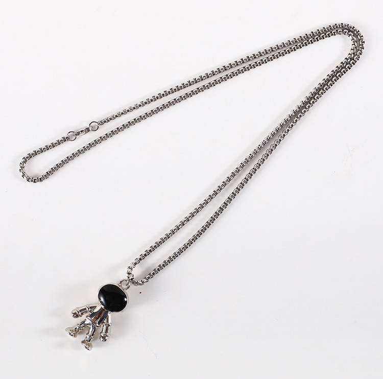304 Stainless Steel Chain Saucerman Charms Necklace
