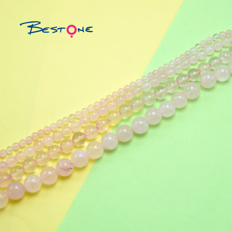 2020 Hot Selling 4mm 6mm 8mm 10mm Rose Quartz Gemstone Loose Round Natural Stone Beads for DIY Jewelry Making