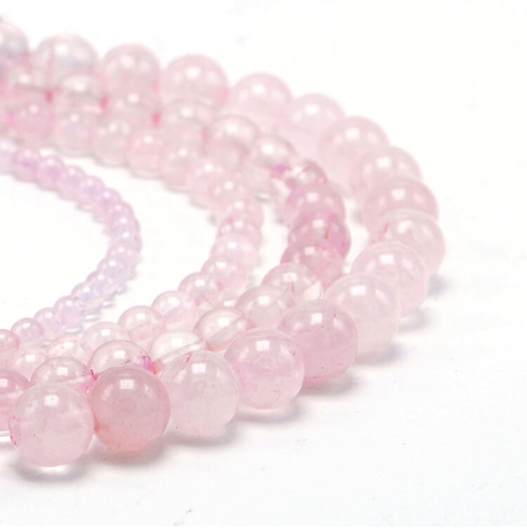 2020 Hot Selling 4mm 6mm 8mm 10mm Rose Quartz Gemstone Loose Round Natural Stone Beads for DIY Jewelry Making