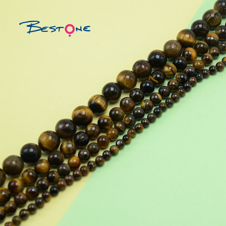 Hot Selling 4mm 6mm 8mm 10mm High Quality Yellow Tigereye Round Beads Jewelry Beads for Bracelet